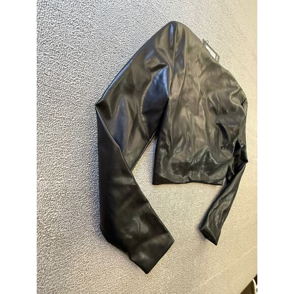 Nasty Gal Collection Womens US 6 Faux Leather Twist Front Crop Top - Picture 11 of 11